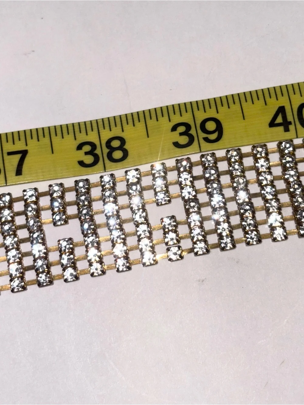 Gold style Rhinestone belt sparkle party 40”